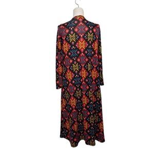 LuLaRoe Sarah Cardigan Floral Sunburst Small Pink Black Blue